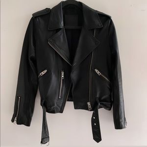 All Saints leather biker jacket